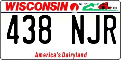WI license plate 438NJR