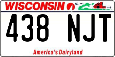 WI license plate 438NJT