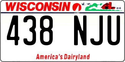 WI license plate 438NJU