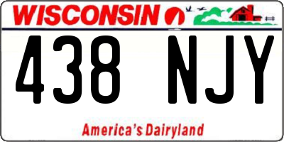WI license plate 438NJY