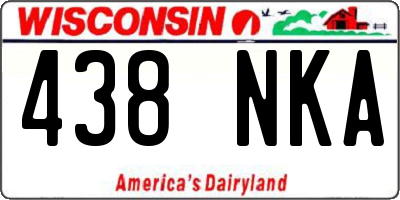WI license plate 438NKA