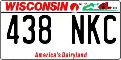 WI license plate 438NKC