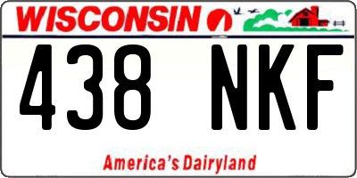 WI license plate 438NKF