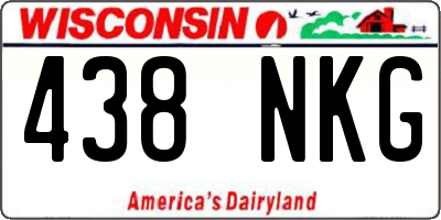 WI license plate 438NKG