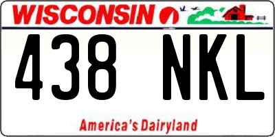 WI license plate 438NKL