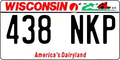 WI license plate 438NKP