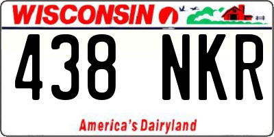 WI license plate 438NKR