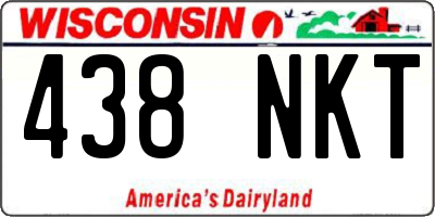 WI license plate 438NKT