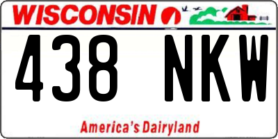 WI license plate 438NKW