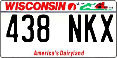 WI license plate 438NKX
