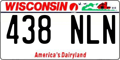 WI license plate 438NLN