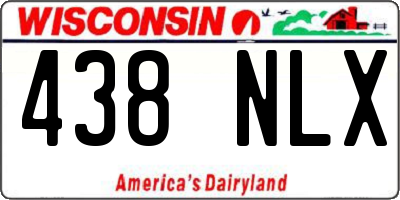WI license plate 438NLX