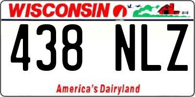 WI license plate 438NLZ