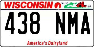WI license plate 438NMA