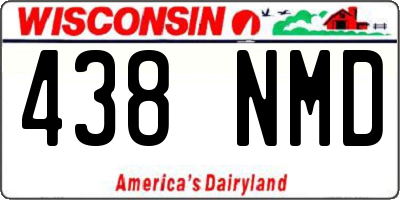 WI license plate 438NMD