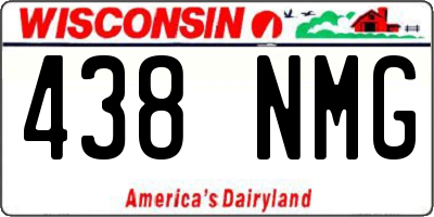 WI license plate 438NMG