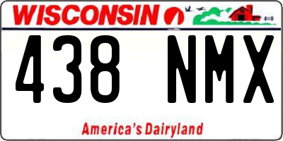 WI license plate 438NMX