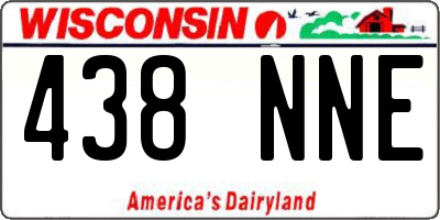 WI license plate 438NNE