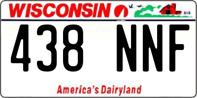 WI license plate 438NNF