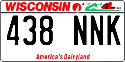 WI license plate 438NNK