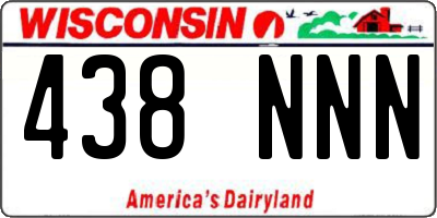 WI license plate 438NNN
