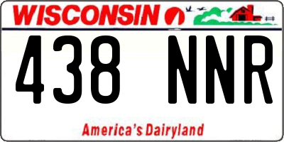 WI license plate 438NNR