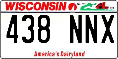 WI license plate 438NNX