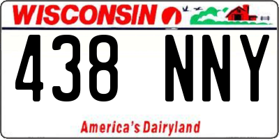 WI license plate 438NNY