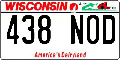WI license plate 438NOD