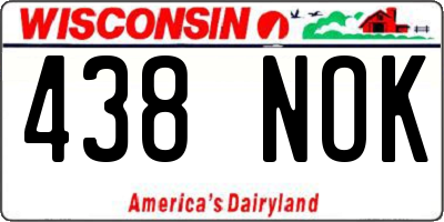 WI license plate 438NOK
