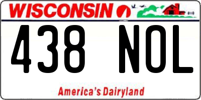 WI license plate 438NOL