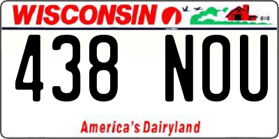 WI license plate 438NOU