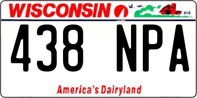 WI license plate 438NPA
