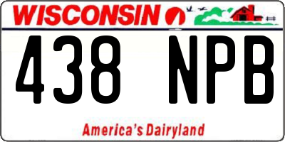 WI license plate 438NPB