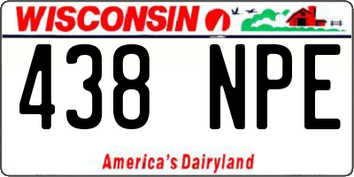 WI license plate 438NPE