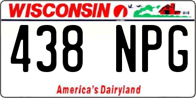 WI license plate 438NPG