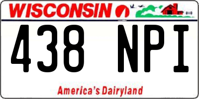 WI license plate 438NPI
