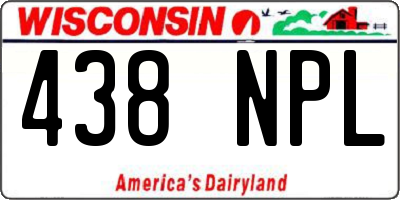 WI license plate 438NPL