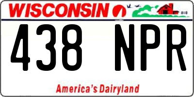 WI license plate 438NPR