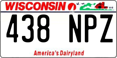 WI license plate 438NPZ