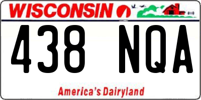 WI license plate 438NQA