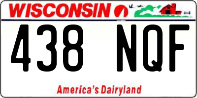 WI license plate 438NQF