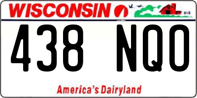 WI license plate 438NQO
