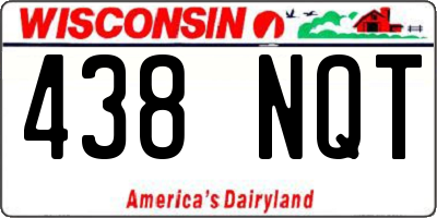 WI license plate 438NQT
