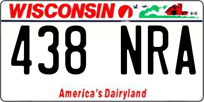 WI license plate 438NRA