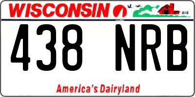 WI license plate 438NRB