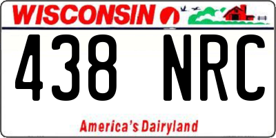 WI license plate 438NRC