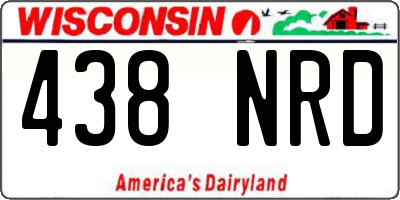 WI license plate 438NRD