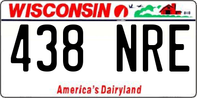 WI license plate 438NRE