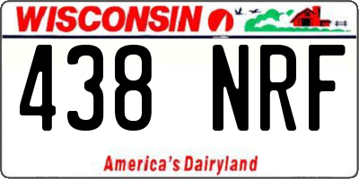 WI license plate 438NRF